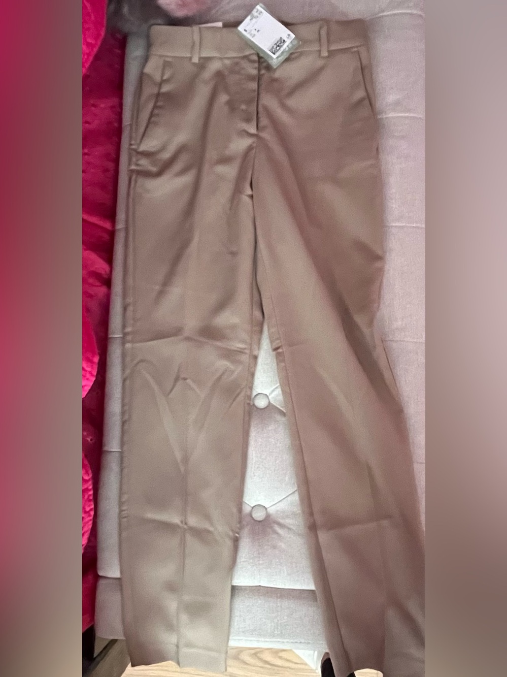 H&M Women's Straight-Leg Trousers in Brown